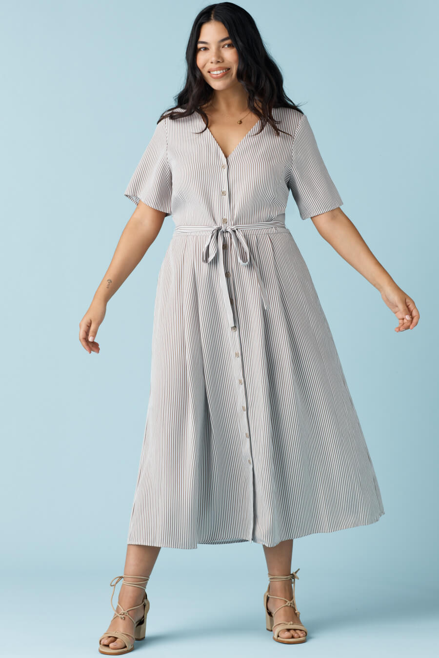 The Button Up Midi Dress – VETTA